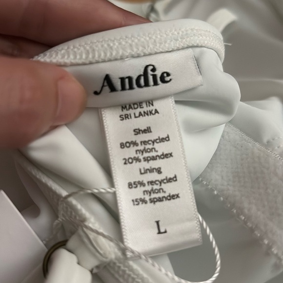 Andie The Amalfi One Piece Swimsuit White Size L NWT- minimalist - Picture 6 of 9